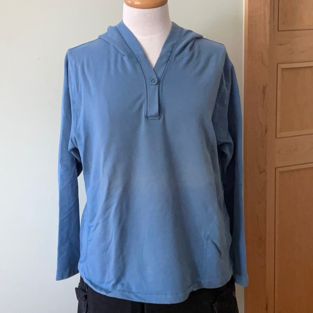 Woolrich Blue Cotton Hoodie Sweatshirt, Size L